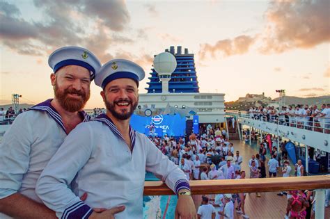 two gay sailor men enjoying the european gay cruise by open sea cruises x axel ©