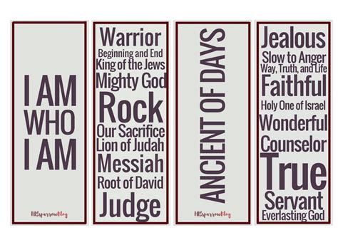 60 Names And Attributes Of God And Jesus Free Printables Hissparrowblog