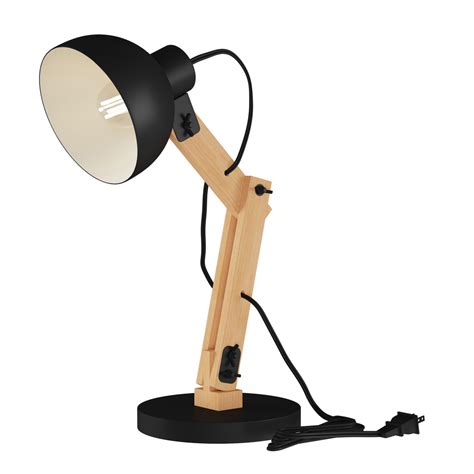 Buy Black Swing Arm Led Desk Lamp Wood Modern Adjustable Architect
