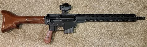 Cursed 3d Printed Ar Platform Chambered In 762x39 With Wood Furniture