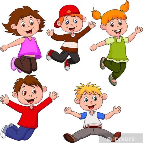 Poster Happy Children Cartoon Pixersuk