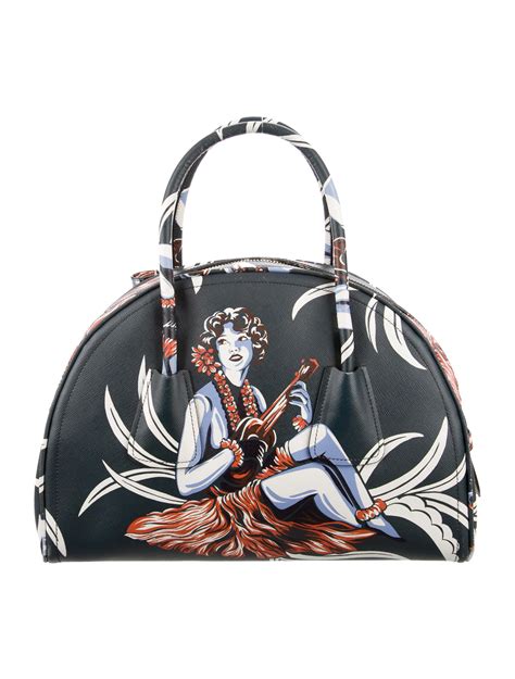 Saffiano Hula Print Bowler Bag | Bags, Saffiano leather ...
