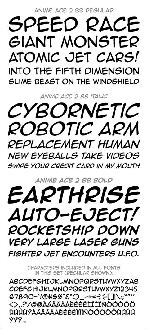 Anime Ace 2 Blambot Comic Fonts And Lettering