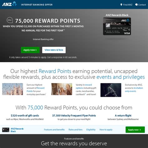 Why pay more than you have to? ANZ Rewards Black Card 75000 Points, No Annual Fee for The First Year - OzBargain