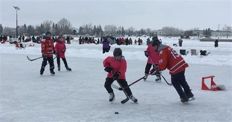 Players Hit The Ice At Pond Hockey Tournament In Chestermere Calgary