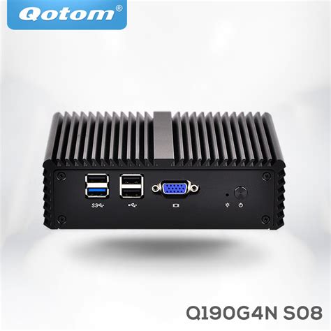 Qotom 4 Lan Industrial Mini Pc X86 Quad Core Fanless Desktop Computer