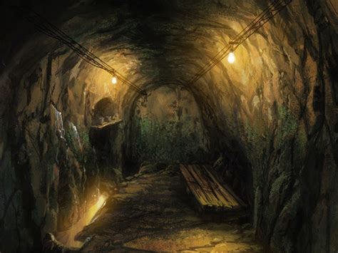 Anime Landscape Anime Dark Cave Background