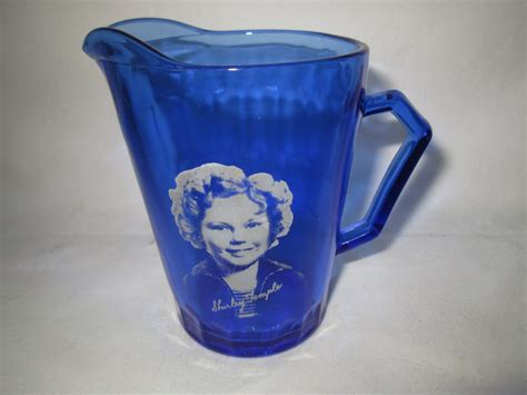 Vintage Reproduction Shirley Temple Cobalt Blue Cream Pitcher Carol S True Vintage And Antiques