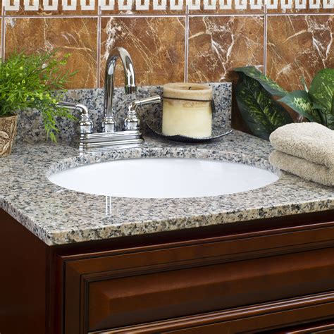 Update your bathrooms with stylish granite vanity tops. 37" Vanity top with sink 8" spread Granite Burlywood by ...