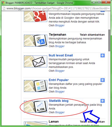 PANBERCADACO Cara Menampilkan Jumlah Penayangan Blog