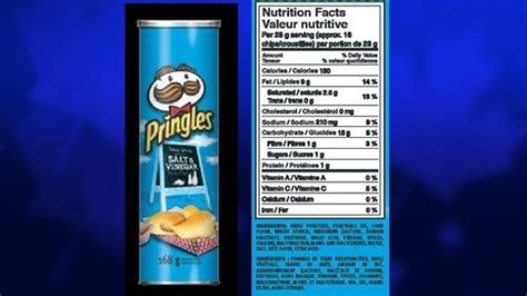 Pringles Nutrition Facts Label Best Label Ideas 2019
