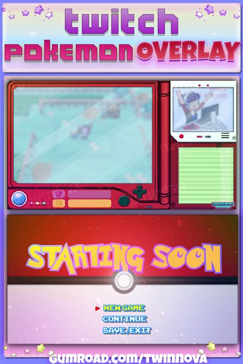 Pokemon Overlay For Twitch Animated Overlays Pokemon Twitch