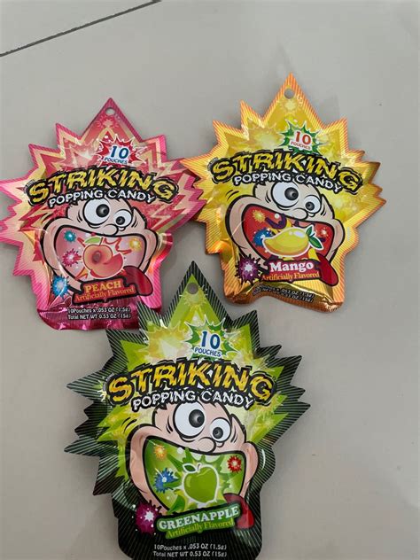 Striking Popping Candy Food And Drinks Packaged And Instant Food On Carousell