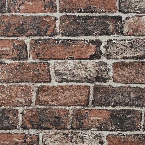 Individual Fresco Red Brick Wall Wallpaper 102834 By Graham And Brown