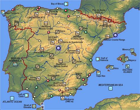 Spain Physic Map