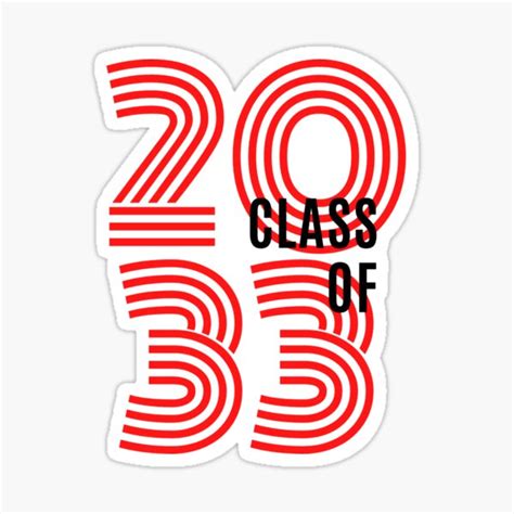 Class Of 2033 Sticker For Sale By Soonertheletter Redbubble