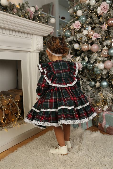 Baby Christmas Dress Toddler Plaid Dress Baby Girl Dress Etsy