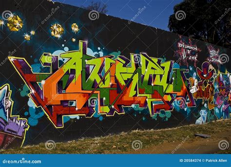 Urban Art Graffiti Wall Editorial Stock Image Image Of Petty 20584374