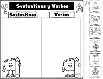 Sustantivos Verbos Adjetivos Spanish Grammar Worksheets Tpt The Best