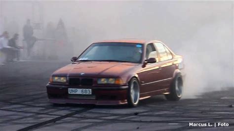 Bmw E36 Turbo Epic Burnout Team Arg Youtube