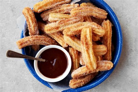 The Classics Churros With Chocolate Dipping Sauce The Candid Appetite