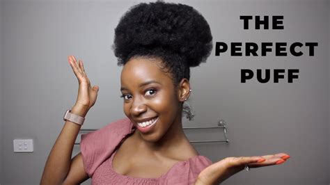 The Perfect Afro Puff 4c4b Natural Hair Youtube