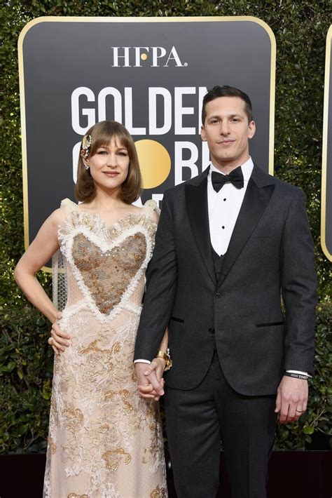 andy samberg wore a tuxedo and his wife joanna newsom wore a spring 2017 dress to the 2019 golden