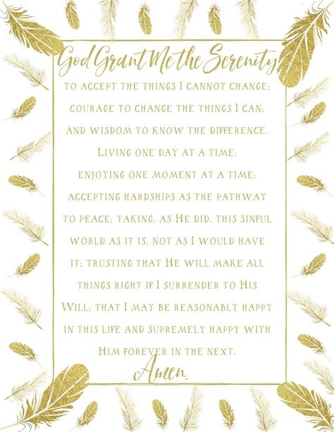 Using The Serenity Prayer In Our Everyday Life Serenity Prayer Printable