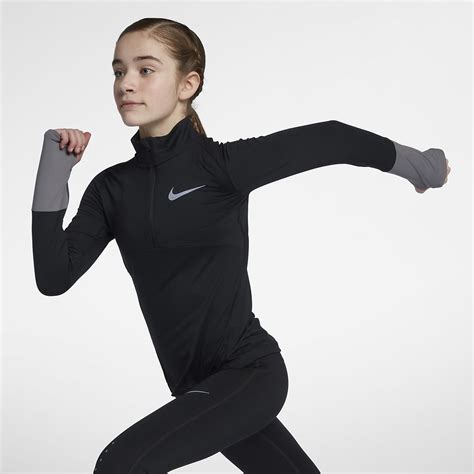 Nike Dri Fit Element Big Kids Girls Long Sleeve Running Top Xs 7