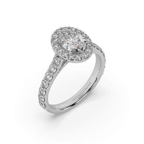 Oval Halo Diamond Engagement Ring Lindendale Diamonds
