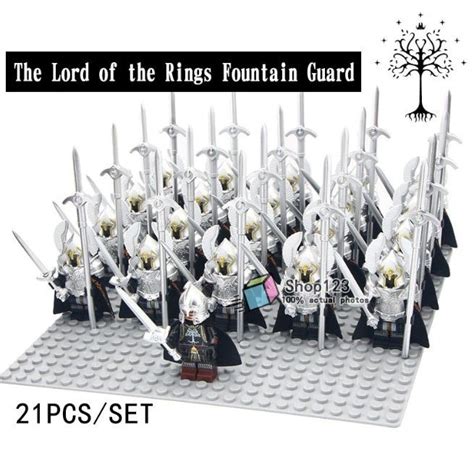 21pcsset Fountain Guard Gondor Soldiers The Lord Of The Rings Lego