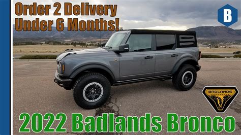 2022 Ford Bronco Badlands Sasquatch 4 Door Soft Top Carbonized Gray