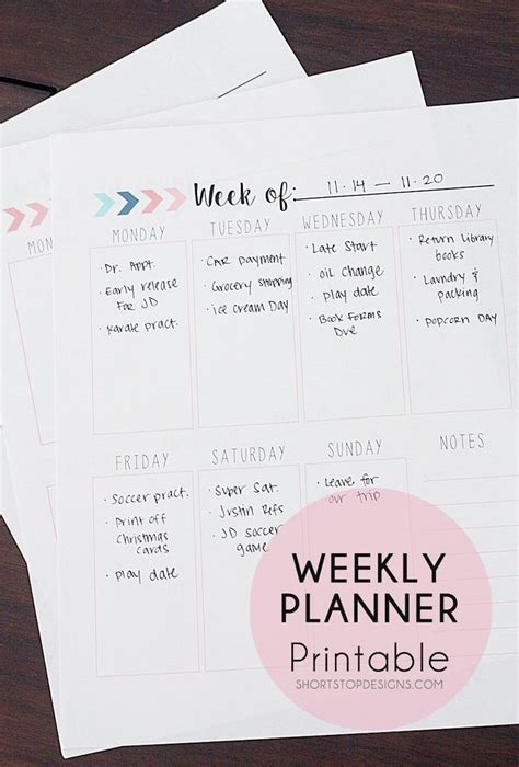 Aesthetic Schedule Template AD