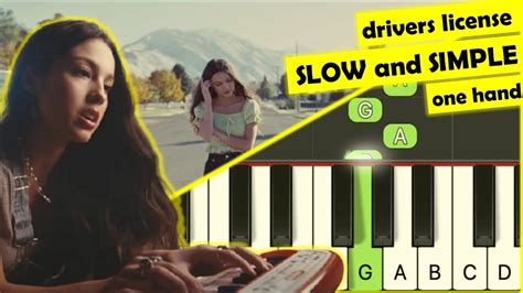 Olivia Rodrigo Drivers License Piano Tutorial Easy Slow Acordes