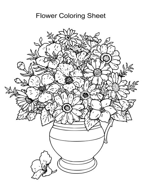My kids love coloring pages. 10 Flower Coloring Sheets for Girls and Boys - ALL ESL