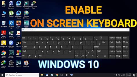 How To Enable Or Disable The Onscreen Keyboard In Windows 10 Youtube