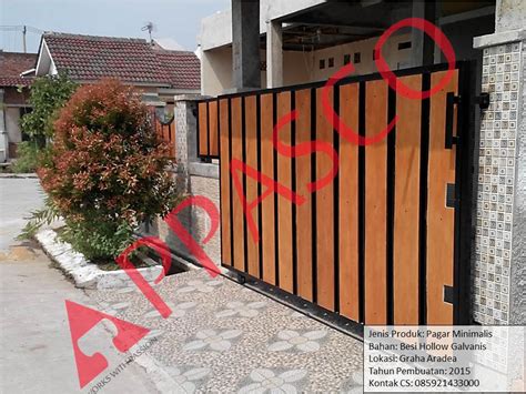 Jual Pagar Minimalis dengan Motif Kayu - Jasa Konstruksi ...