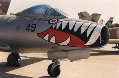 The Dassault Ouragan With Massive Shark Teeth In 2021 Shark Wwii