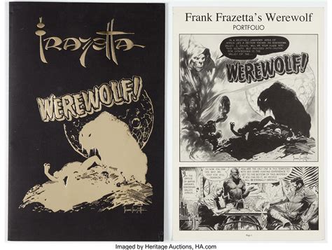 Frank Frazetta Werewolf Portfolio Signed Limited Edition 25250 Lot