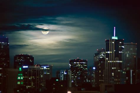City Lights And Moon Image 321779 On