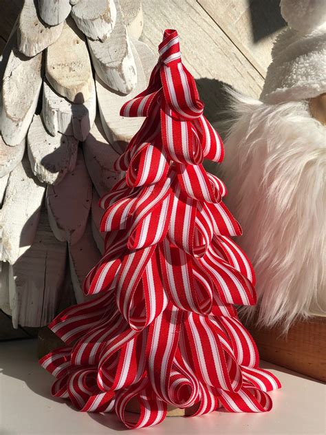 Candy Cane Christmas Tree Diy Candy Cane Christmas Tree Ribbon On
