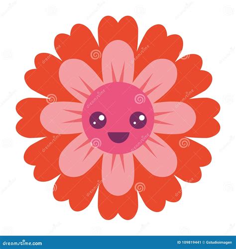 Flower Kawaii Cartoon Cute Petals Stock Vector Illustration Of Kawaii