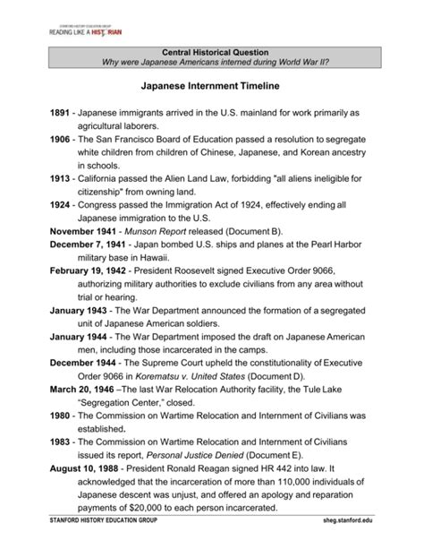 Why Were Japanese American Incarcerated During Wwii Worksheet Answers