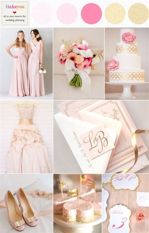 Bush Pink Gold Wedding Theme Elegant Wedding Palette