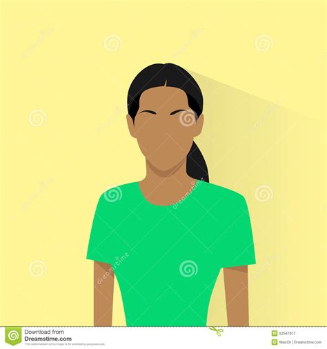 Profile Icon Female African American Avatar Woman Stock Vector Image