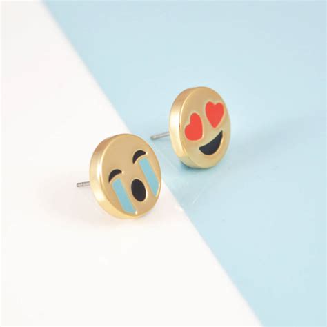 Emoji Ear Stud Earrings By Me And Zena