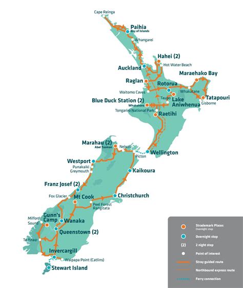 New Zealand Tourist Map New Zealand Tourist Attractions Map