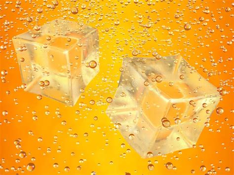 Ice Cubes Orange Stock Illustration Illustration Of Liquid 989540