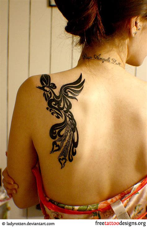 Phoenix Tattoo On Right Shoulders Back Tattoo Ideas