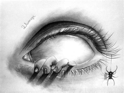 Creepy Eye By Lihnida Scary Drawings Creepy Drawings Creepy Eyes